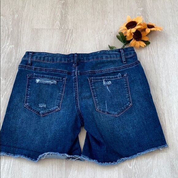 Altar'd State Cut Off Denim Distressed Frayed Hem Jean Shorts 26 - Picture 2 of 9